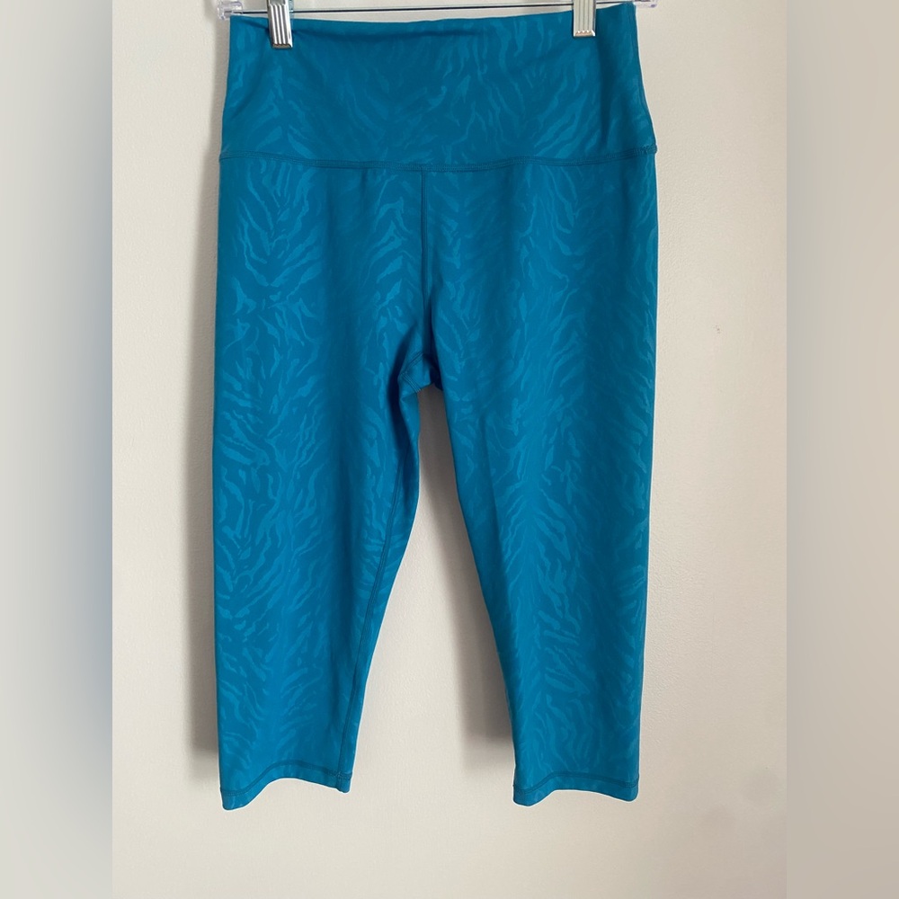 Sweaty Betty Blue Patterned Crop Leggings